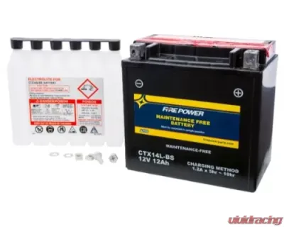Fire Power Parts Battery Ctx14l-Bs Maintenance Free 49-2272 - CTX14L-BS