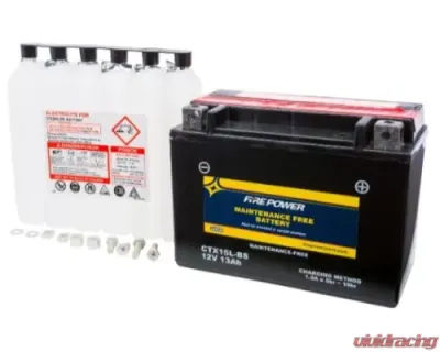 Fire Power Parts Battery Ctx15l-Bs Maintenance Free 49-2276 - CTX15L-BS