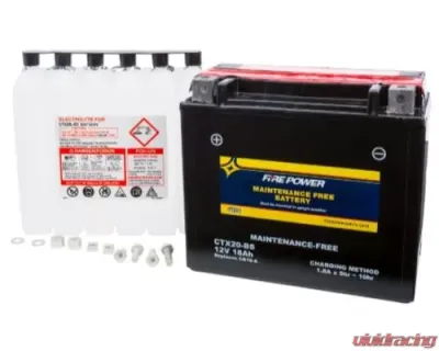 Fire Power Parts Battery Ctx20-Bs Maintenance Free 49-2279 - CTX20-BS