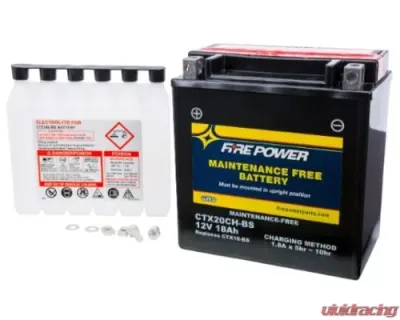 Fire Power Parts Battery Ctx20ch-Bs Maintenance Free 49-2290 - CTX20CH-BS