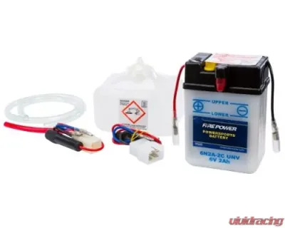 Fire Power Parts Battery W/Acid 6n2a-2c Unv 6v 490-2016 - 6N2A-2C/UNV