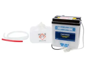 Fire Power Parts Battery W/Acid 6n6-1d-2 6v 490-2057