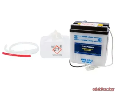 Fire Power Parts Battery W/Acid 6n6-1d-2 6v 490-2057 - 6N6-1D-2