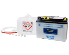 Fire Power Parts Battery W/Acid 6n12a-2d 6v 490-2067