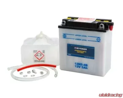 Fire Power Parts Battery W/Acid 12n5-4b 12v 490-2082 - 12N5-4B