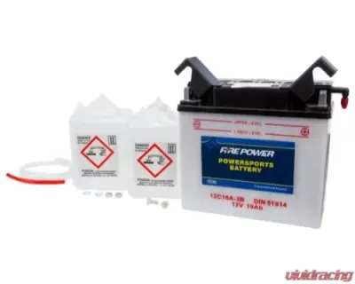Fire Power Parts Battery W/Acid 12c16a-3b 12v 490-2095 - 12C16A-3B