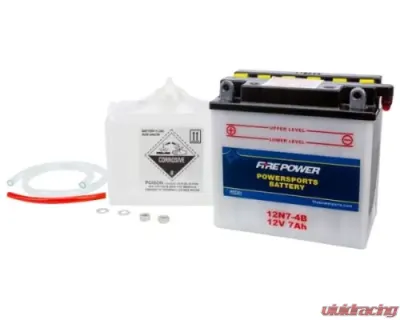 Fire Power Parts Battery W/Acid 12n7-4b 12v 490-2096 - 12N7-4B