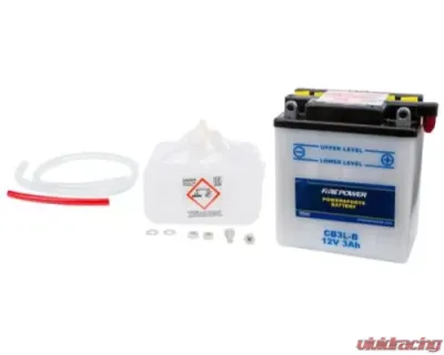 Fire Power Parts Battery W/Acid Cb3l-B 12v Heavy Duty 490-2146 - CB3L-B