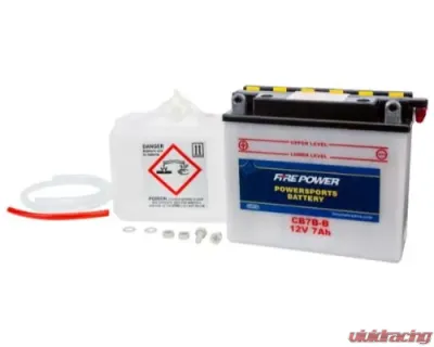 Fire Power Parts Battery W/Acid Cb7b-B 12v Heavy Duty 490-2158 - CB7B-B