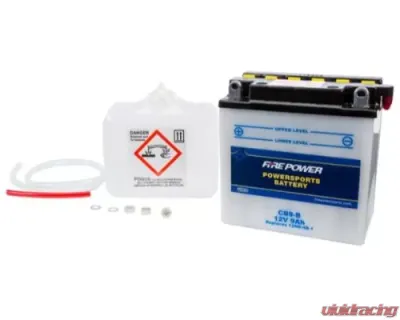 Fire Power Parts Battery W/Acid Cb9-B 12v Heavy Duty 490-2172 - CB9-B