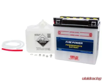 Fire Power Parts Battery W/Acid Cb9l-A2 12v Heavy Duty 490-2175 - CB9L-A2