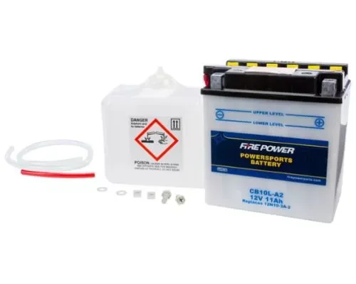 Fire Power Parts Battery W/Acid Cb10l-A2 12v Heavy Duty 490-2183 - CB10L-A2