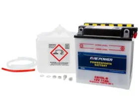 Fire Power Parts Battery W/Acid Cb10l-B 12v Heavy Duty 490-2185