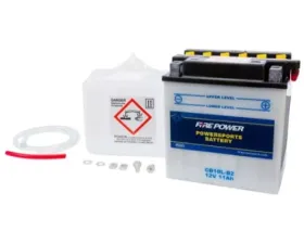 Fire Power Parts Battery W/Acid Cb10l-B2 12v Heavy Duty 490-2188