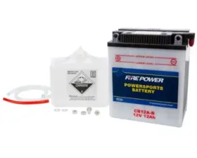Fire Power Parts Battery W/Acid Cb12a-B 12v Heavy Duty 490-2196
