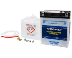 Fire Power Parts Battery W/Acid Cb12al-A2 12v Heavy Duty 490-2198