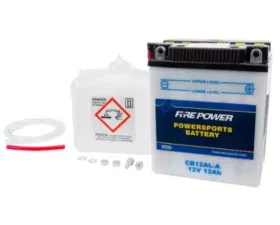 Fire Power Parts Battery W/Acid Cb12al-a 12v Heavy Duty 490-2199
