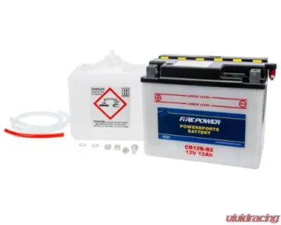 Fire Power Parts Battery W/Acid Cb12b-B2 12v Heavy Duty 490-2201 - CB12B-B2