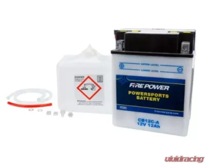 Fire Power Parts Battery W/Acid Cb12c-a 12v Heavy Duty 490-2203 - CB12C-A