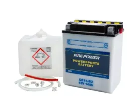 Fire Power Parts Battery W/Acid Cb14-B2 12v Heavy Duty 490-2208