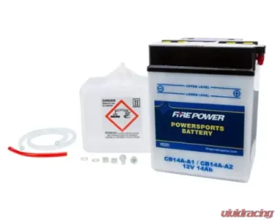 Fire Power Parts Battery W/Acid Cb14a-A1/14a-A2 12v Heavy Duty 490-2210 - CB14A-A2