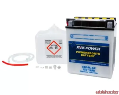 Fire Power Parts Battery W/Acid Cb14l-A2 12v Heavy Duty 490-2216 - CB14L-A2