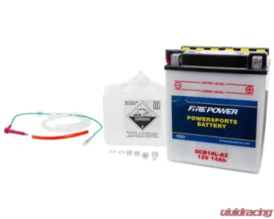 Fire Power Parts Battery W/Acid Scb14l-A2 /Sens 12v Heavy Duty 490-2217 - SCB14L-A2