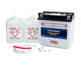 Fire Power Parts Battery W/Acid Cb16b-a 12v Heavy Duty 490-2226