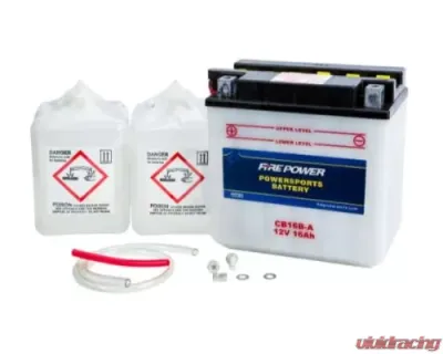 Fire Power Parts Battery W/Acid Cb16b-a 12v Heavy Duty 490-2226 - CB16B-A