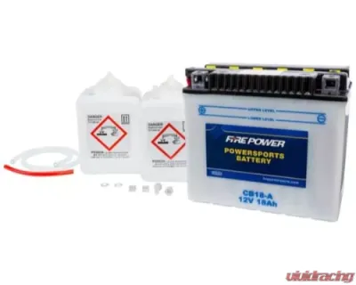 Fire Power Parts Battery W/Acid Cb18-a 12v Heavy Duty 490-2240 - CB18-A