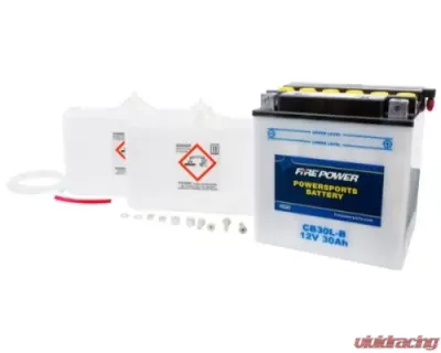 Fire Power Parts Battery W/Acid Cb30l-B 12v Heavy Duty 490-2245 - CB30L-B