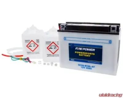 Fire Power Parts Battery W/Acid Sc50-N18l-at 12v Heavy Duty 490-2255 - SC50-N18L-AT