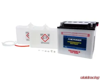 Fire Power Parts Battery W/Acid C60-N24al-B 12v Heavy Duty 490-2260 - C60-N24AL-B