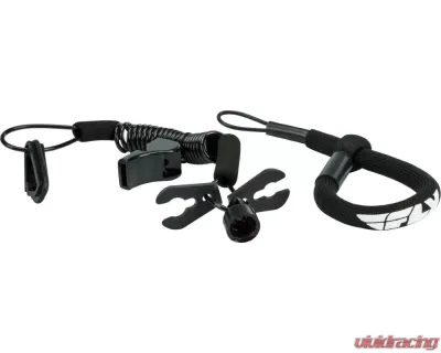 Fly Racing Ultra Cord Floating Tethercord|Lanyard - FUJL-2389-BLK