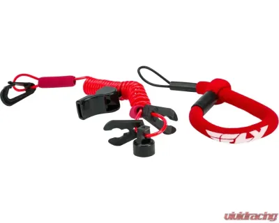 Fly Racing Ultra Cord Floating Tethercord|Lanyard - FUJL-2389-RED