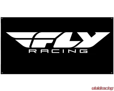 Fly Racing 3x6' Racing Logo Banner - NEW F-RACE BLACK 3X6