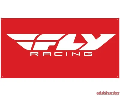 Fly Racing 3x6' Racing Logo Banner - NEW F-RACE RED 3X6