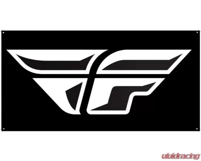 Fly Racing 3x6' F-Wing Logo Banner - NEW F-WING BLACK 3X6