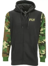 Fly Racing Camo Zip Up Hoodie - Camo|Black                                     - 354-0254L - Image 2
