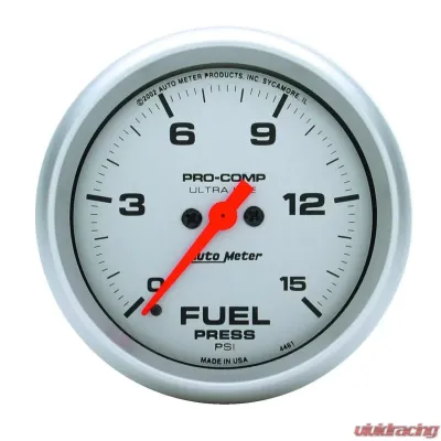 AutoMeter GAUGE; FUEL PRESSURE; 2 5/8IN.; 15PSI; DIGITAL STEPPER MOTOR; ULTRA-LITE - 4461