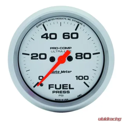 AutoMeter GAUGE; FUEL PRESSURE; 2 5/8IN.; 100PSI; DIGITAL STEPPER MOTOR; ULTRA-LITE - 4463