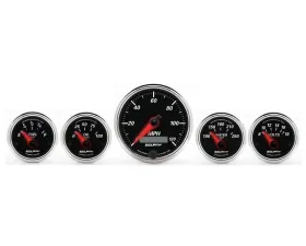 AutoMeter GAUGE KIT; 5 PC.; 3 3/8in./2 1/16in.; ELEC. SPEEDOMETER; DESIGNER BLACK II