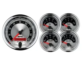 AutoMeter GAUGE KIT; 5 PC.; 3 3/8in./2 1/16in.; ELEC. SPEEDOMETER; AMERICAN MUSCLE