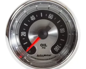 AutoMeter GAUGE; OIL PRESS; 2 1/16in.; 100PSI; MECH; AMERICAN MUSCLE