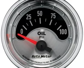 AutoMeter GAUGE; OIL PRESS; 2 1/16in.; 100PSI; ELEC; AMERICAN MUSCLE