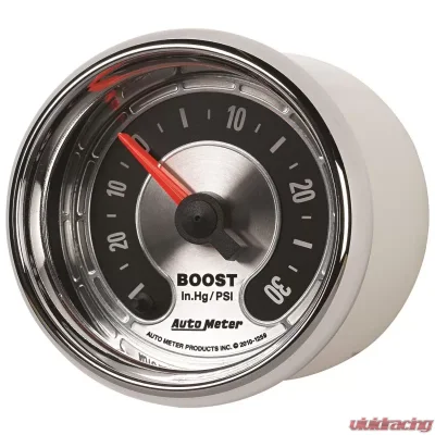 AutoMeter GAUGE; VAC/BOOST; 2 1/16in.; 30INHG-30PSI; DIGITAL STEPPER MOTOR; AMER. MUSCLE - 1259