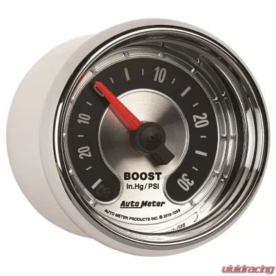 AutoMeter GAUGE; VAC/BOOST; 2 1/16in.; 30INHG-30PSI; DIGITAL STEPPER MOTOR; AMER. MUSCLE - 1259