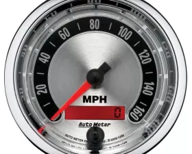 AutoMeter GAUGE; SPEEDOMETER; 3 3/8in.; 160MPH; ELEC. PROGRAMMABLE; AMERICAN MUSCLE
