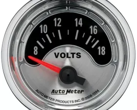 AutoMeter GAUGE; VOLTMETER; 2 1/16in.; 18V; ELEC; AMERICAN MUSCLE
