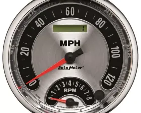 AutoMeter GAUGE; TACH/SPEEDO; 5in.; 160MPH/8K RPM; ELEC. PROGRAM.; AMER. MUSCLE